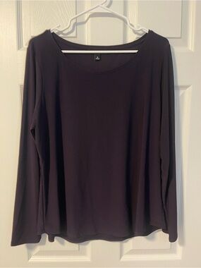 Roz & Ali Long Sleeve Top - Dark Plum